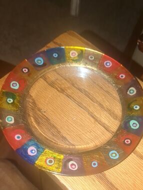Berkeley DesignsHandcrafted Multi-Color Glass Decorative Plate
